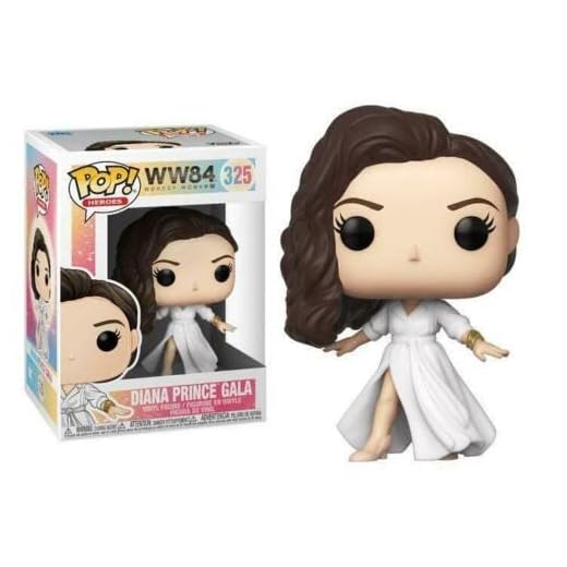 Wonder Woman Gala Pop #325 Pop Heroes: Wonder Woman 84 figura de vinilo (con protector EcoTek para proteger la pantalla)