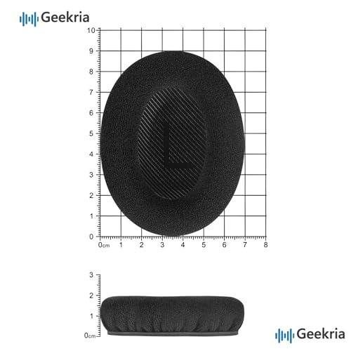 Geekria Comfort Velour Almohadillas para Auriculares Compatibles con Bose QuietComfort QC45/35 II/35/25/15/SE, QC35 II Gaming, AE2/AE2i/AE2w, SoundTrue, SoundLink AE2 miniatura 6