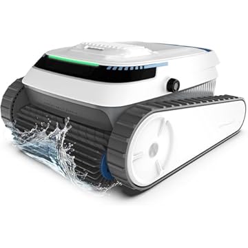 Robô de Piscina, Aspirador de Piscina a Bateria sem Fio, Robô de Piscina para Piso e Parede,Linha D'água, Navegação Inteligente, Aspirador de Piscina para Piscinas de até 170 m²