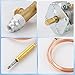 LPG Propane Gas Flame Failure Safety Control Valve Kit, Low Pressure Propane LP Natural Gas Forge Burner Safety Control Valve 3/8 Male Flare with Thermocouple 24’’ and Zinc Alloy Knob for Gas Grill