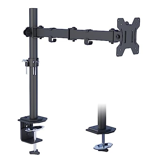 BONTEC Soporte de Monitor Escritorio para Pantallas de 13 a 32 Pulgadas, Soporte de Brazo con Giratorio de Inclinación y Ajustable en Altura, Brazo Monitor hasta 8 kg, VESA 75x75/100x100mm