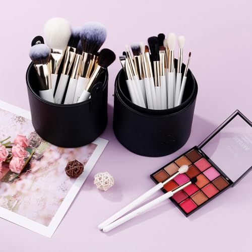 Set de brochas de maquillaje profesional 24 piezas con estuche – Brochas para base, polvos, corrector, colorete, iluminador, contorno y sombras – Cerdas Suaves - imagen 7