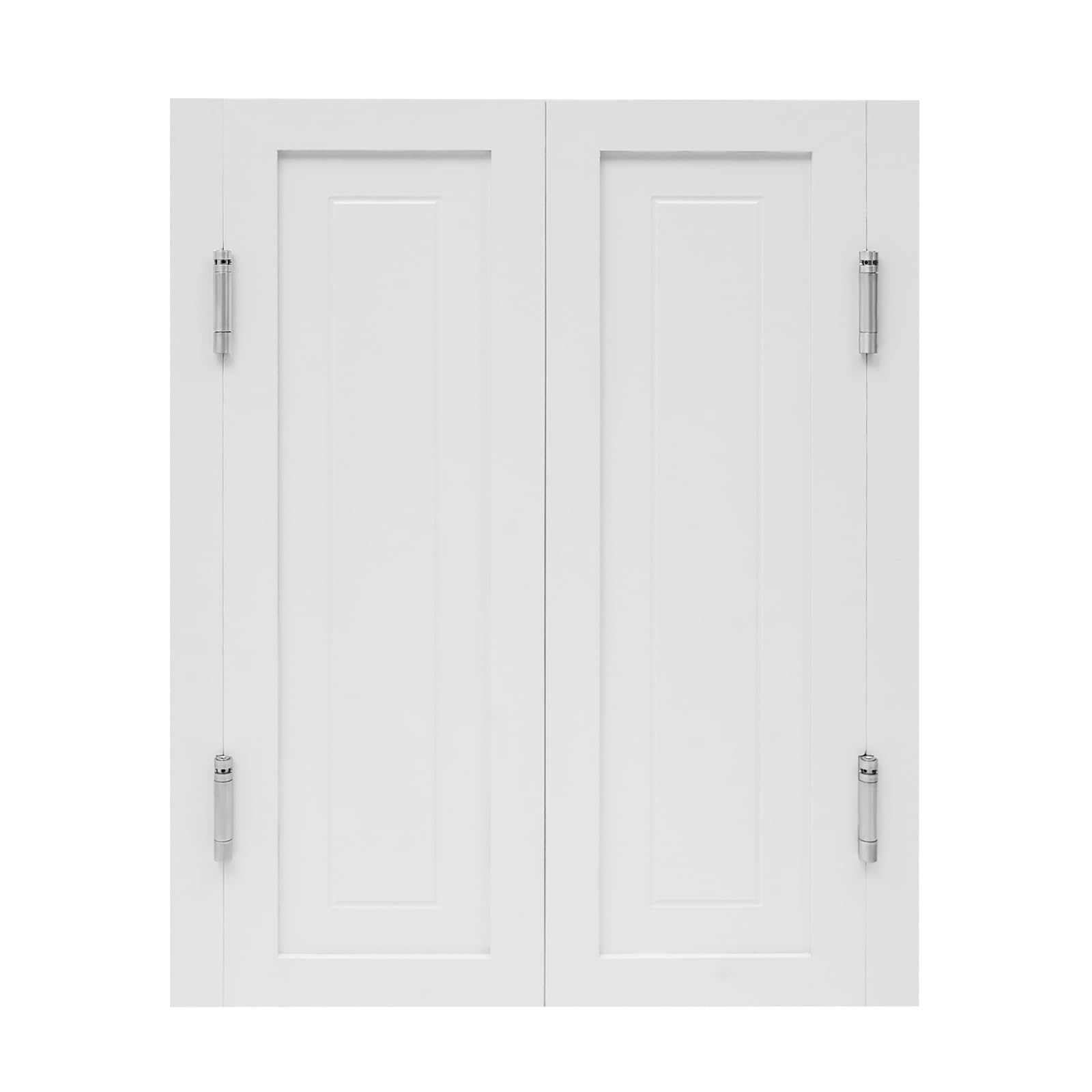 BEACCOSS Solid Wood Interior Swing Door with Metal Hinges - Swinging Cafe Doors for Kitchen, Stairs, Bedroom Entrance & Partition (White, 27.56"X35.43