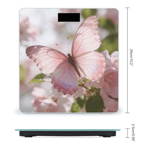 Báscula digital de baño con pantalla LED y vidrio templado miniatura 2
