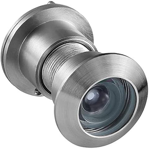 Großer Türspion mit Sichtloch für Zuhause, Büro, 220 Grad breit, massives Messing Satin Cover