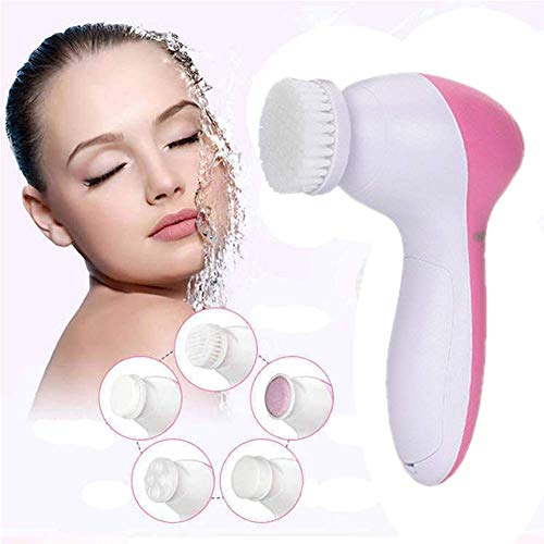 4beauty Therapy 5 in 1 Electric Wash Face Cleaning Machine Facial Cleanser Pore Cleaner Body Cleansing Massage Mini Skin Beauty Massager Brush (Pack of 1) - Image 4