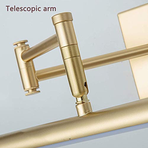 Applique miroir réglable en métal avec 3 températures de couleur interchangeables