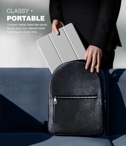 TiMOVO Case for Samsung Galaxy Tab A9+/A9 Plus 11 Inch 2023, Slim Lightweight Stand Hard Back Shell Protective Cover for Galaxy Tab A9+ Tablet SM-X210/X216/X218, Auto Wake/Sleep, Silver Gray - Thumbnail 6