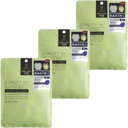 【まとめ買い】クオリティファースト(Quality 1st) ダーマレーザー スーパー TEA TREE 100 マスク 7枚入 × 3個