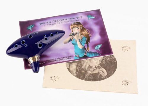 Legend of Zelda Ocarina of Time 12 Hole Ocarina with Two Songbooks