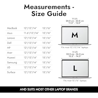 Philbert Design - St Tropez Slim Hood per computer portatili da 15"/16", visiera parasole/privacy, resistente al calore, riduzione dell'abbagliamento, miglioramento del contrasto, leggero, ecologico,