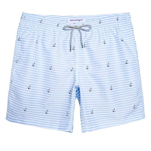 Image of maamgic Mens Slim Fit Swim Shorts Swim Trunks 7 inch Quick Dry Mens Bathing Suits with Mesh Lining