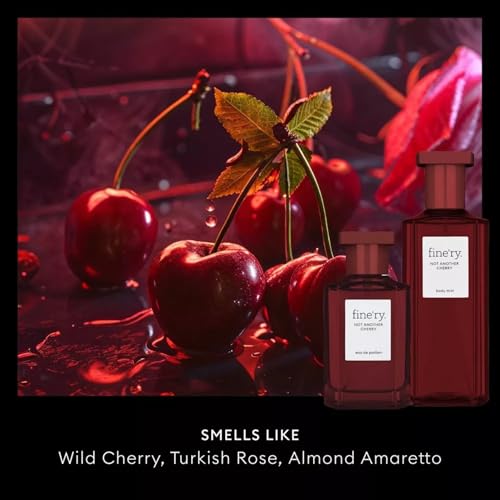 Image of Fine'ry Cherry Almond Hair + Body Fragrance Mist Spray for Women - Not Another Cherry - Rich, Fruity Gourmand Scent with Rose & Almond Amaretto, Cruelty-Free, Long-Lasting, Gift for Girls (5 Fl Oz)