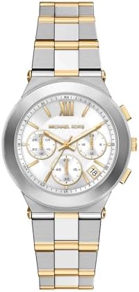 Michael Kors Billie Uhr für Damen, 37-mm-Quarz-Chronographenwerk mit Edelstahlarmband