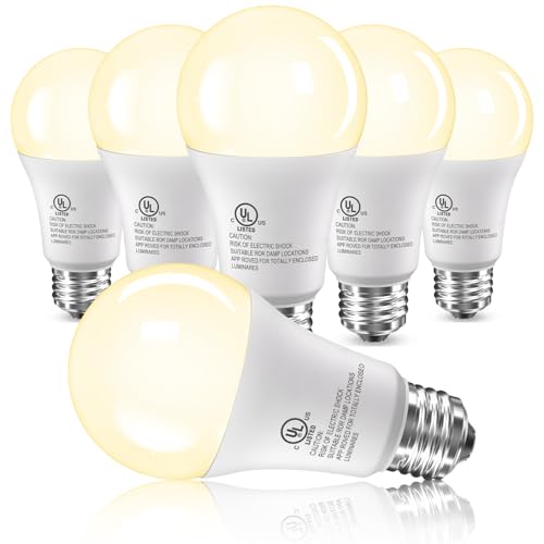 Image of 6 Pack LED Light Bulbs 100 Watt Equivalent, A19 Soft Warm White 2700K | 15W Super Bright White Light 1500 LM, E26 Standard No Flicker Energy Saving Lamp Bulb for Home, Bedroom, Office, Non-Dimmable