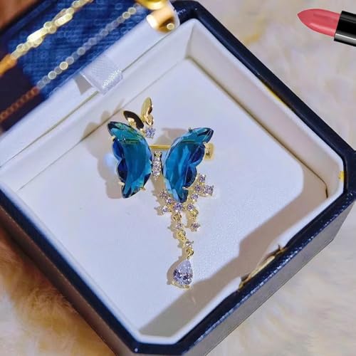 Image of Elegant Floral Brooch Pins for Women - Stylish Personalized Design Rhinestone Lapel Pin Jewelry for Ladies Flower Sweater Scarf Coat Dress Brooches and Pins for Women