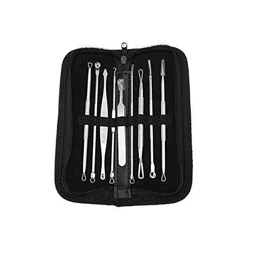 WHZFNB Acne kit containing Tweezers, Blackhead Remover Pimple Extractor, Blackhead Remover Pore Cleaner with 9 Modes, Tweezers for Facial Deep Cleansing