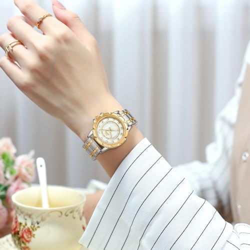 Image of OPK Wacthes for Women Bracelet Dress Easy to Read Stainless Steel Ladies Watches for Female Small Watch Waterproof Luminous Date