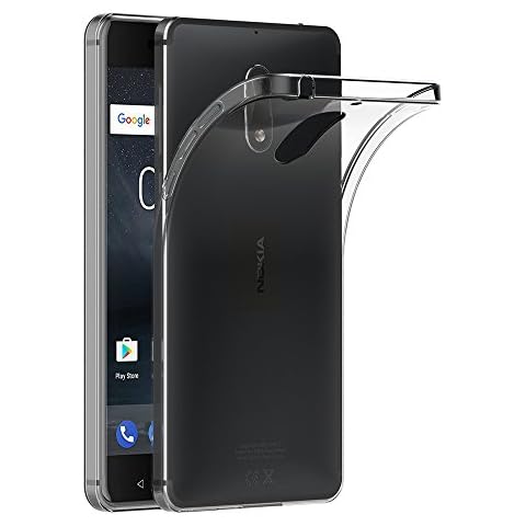 AICEK Transparent Silicone Cover for Nokia 6 Cover