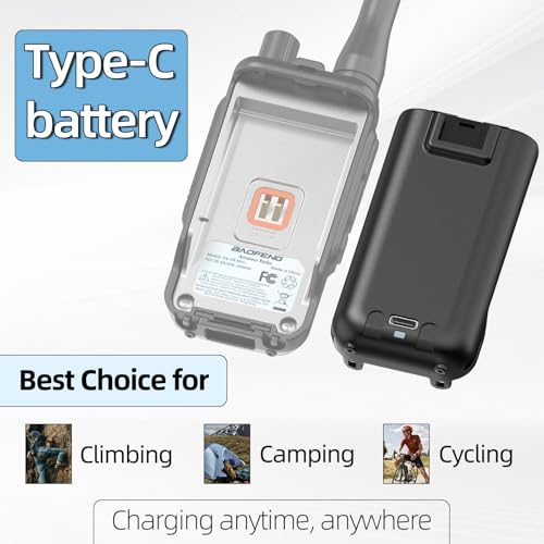 Image of BAOFENG UV-5R MINI Radio Battery UV 5R MINI Walkie Talkies with USB-C Charger for Two Way Radio (2 Pack)