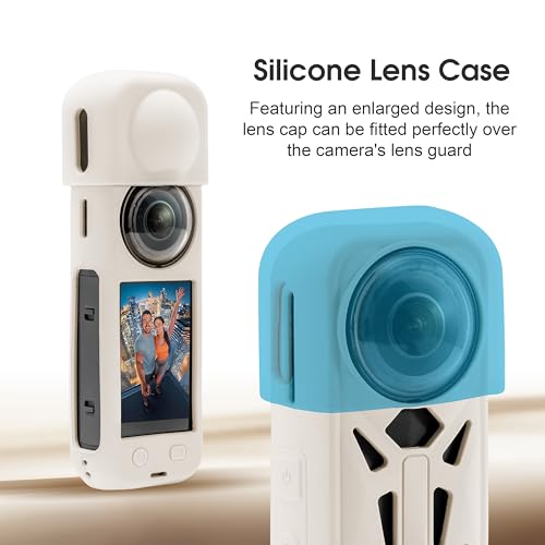 Funda protectora de silicona para Insta360 X5, color beige miniatura 4