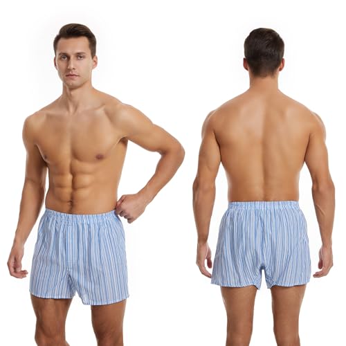 Boxers for Men Pack Woven Relaxed Fit Big Tartan Moisture Wicking Assorted Color Value Multipacks4