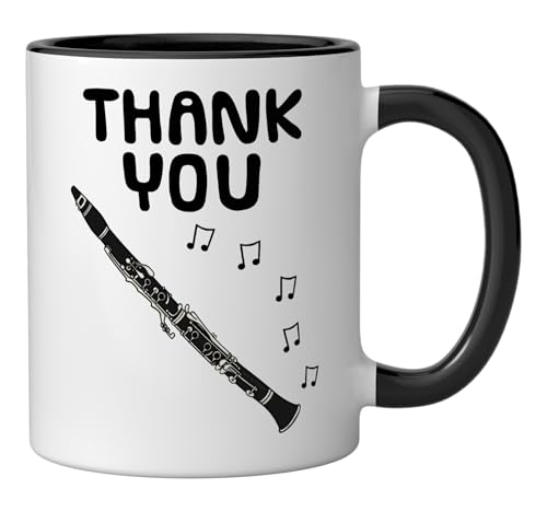 Taza de cerámica para músico clarinetista 11 oz miniatura 2