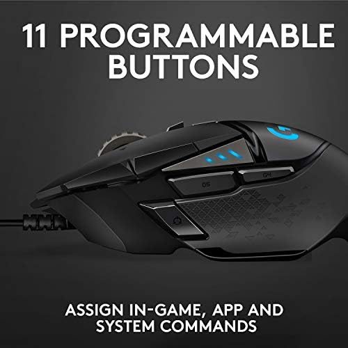 Logitech G502 Hero Wired Gaming Mouse - Black - 3