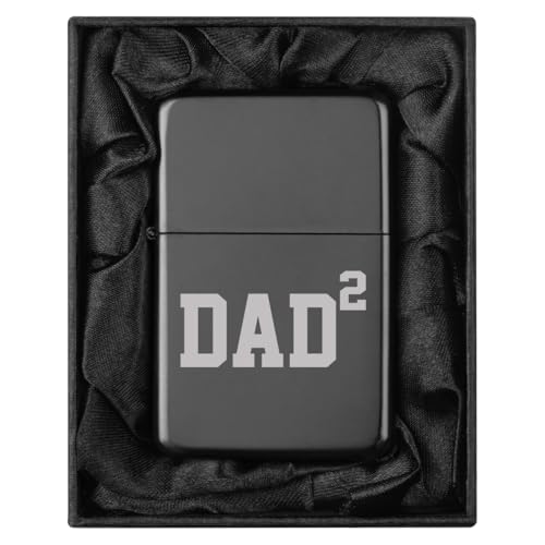 Encendedor en caja de regalo negra para padre x2