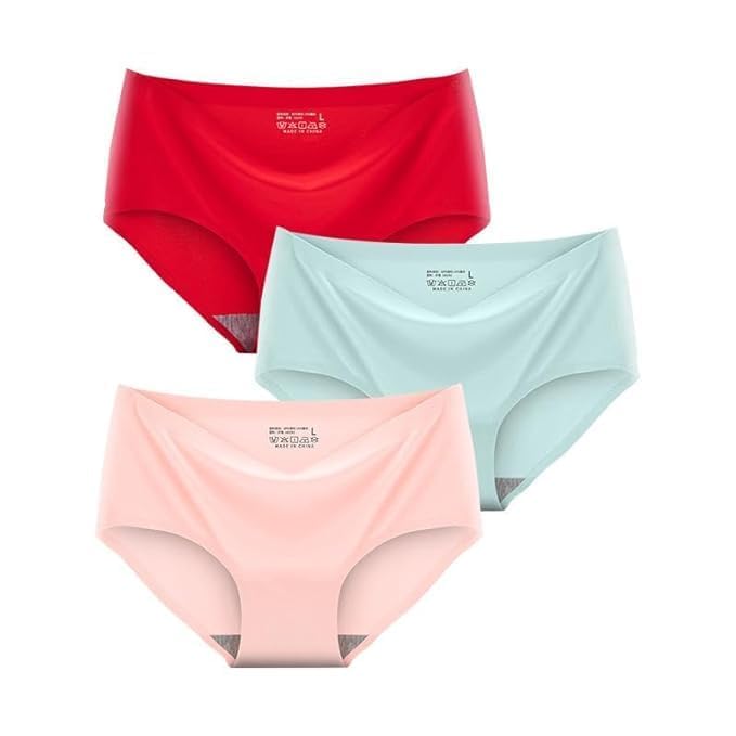 louryn koulyn Mid Waist Design Solid Cotton Hipster Panty for Girls Women Innerwear Underwear Briefs Multicolour Plus Size-picture-38