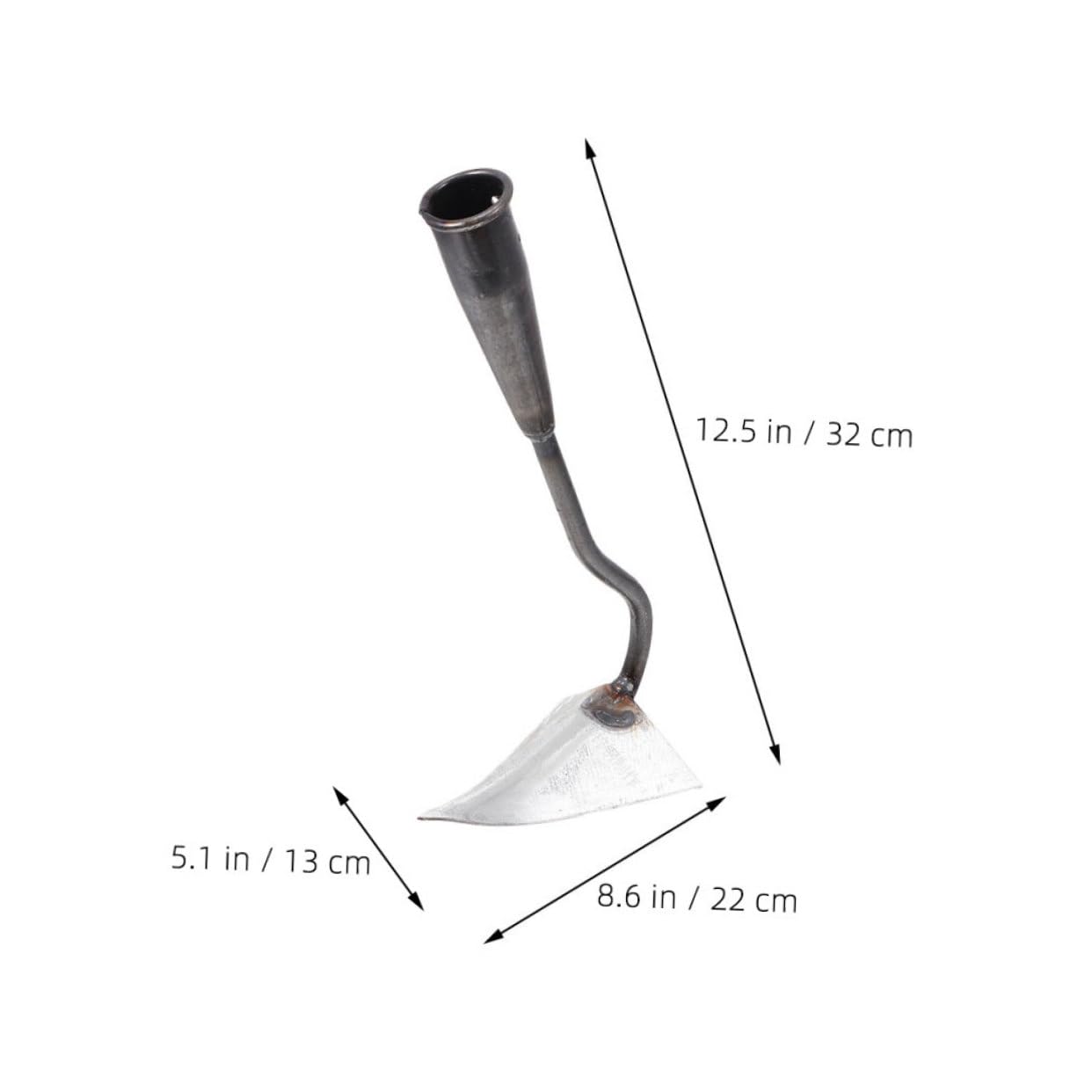 Azada Triangular de Hierro para Jardinería, Deshierbe y Zanjeo