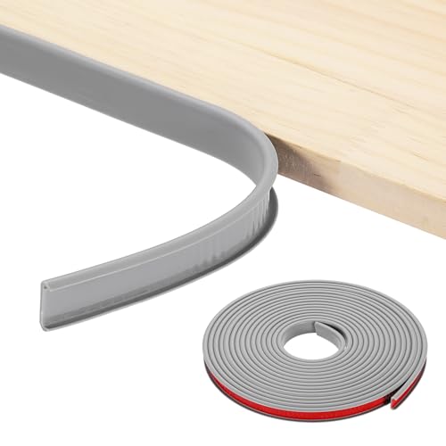uxcell U-Shape Edge Banding, 0.47 Inch x 19.7Ft TPE Self-Adhesive Veneer Edging Trim Furniture Flexible Corner Edge Protector for Cabinets Countertop Shelves Restoration, Grey