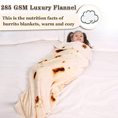 image for mermaker Burritos Tortilla Blanket 2.0 Double Sided 47 inches for Adul