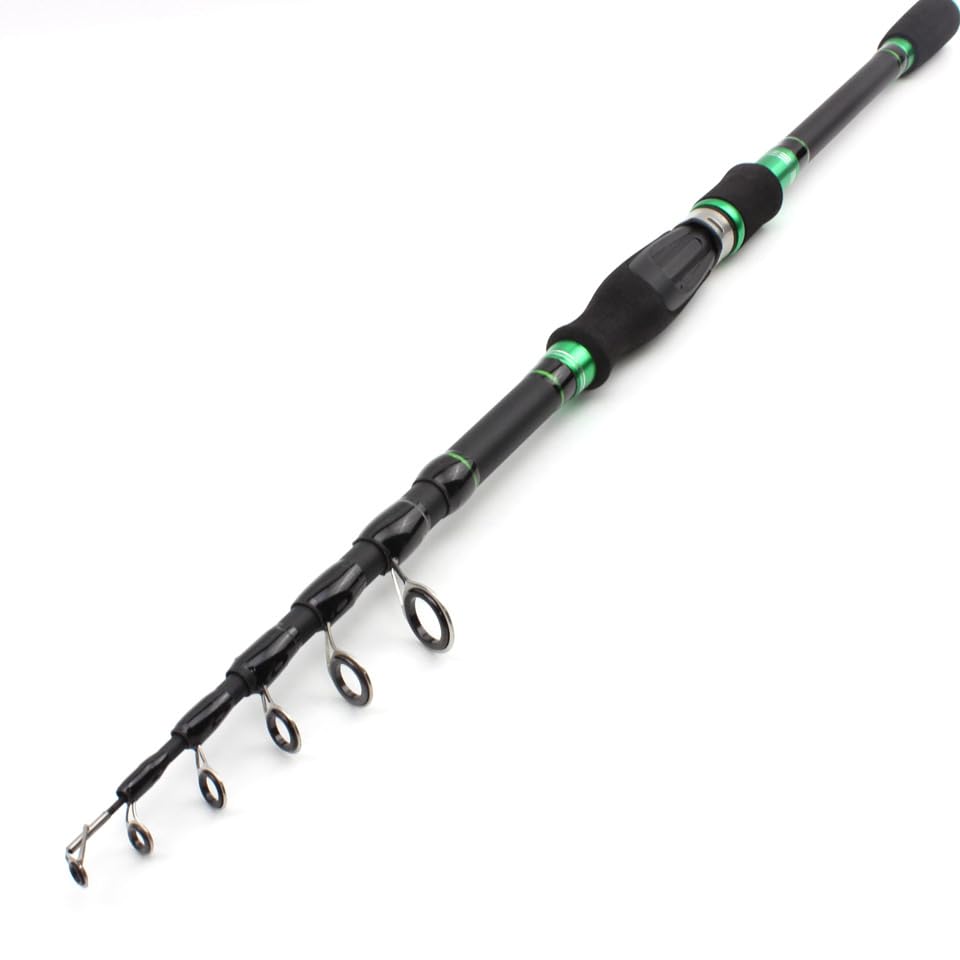 Rodilla de Pesca telescópica 1.8-2.7m Mini fundición de Giro Ultraligero Fibra de Carbono Carpa Mar Jigging Equipo de CaitCasting Poste