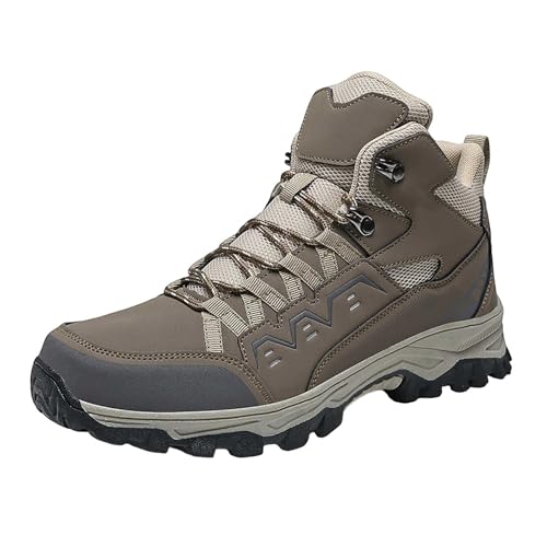 Zapatos de senderismo para hombre y mujer, impermeables, ligeros, antideslizantes, transpirables, botas de trekking, pies anchos, de piel, botas de senderismo para camping, tobillo, botas de montaña