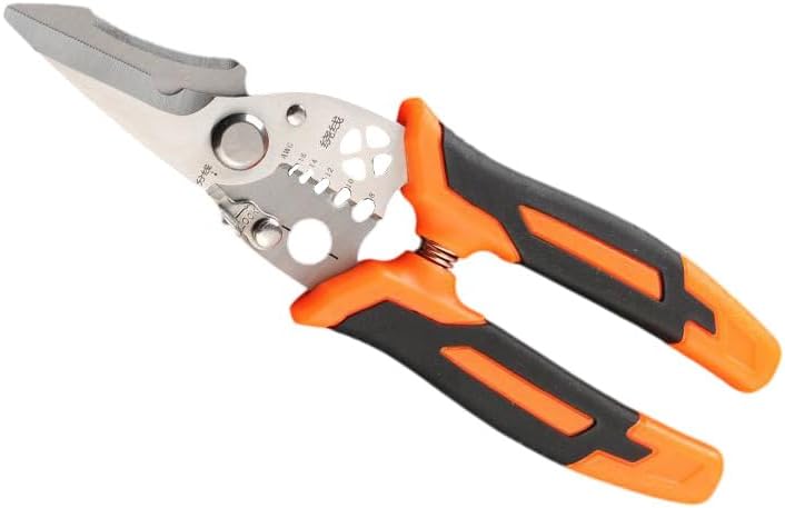Wire Cutters Wire Crimping Tool Cutting Scissor Ultra Sharp Cutter Scissor with Wire Stripper 8-16AWG