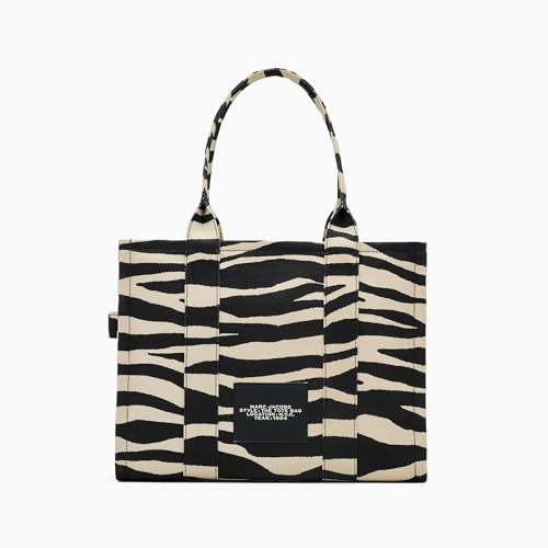 Bolso tote grande de lona Marc Jacobs cebra negro/blanco miniatura 2