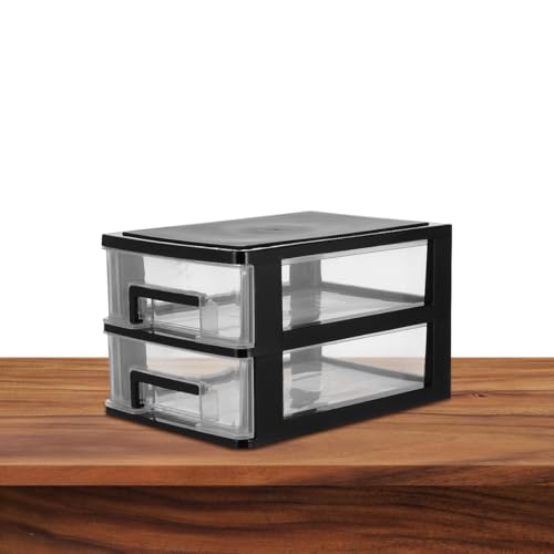 Alipis Organisateur de Tiroir en Plastique Pp à Deux Couches, Léger et Compact, Boîte de Rangement Tiroirs, Design Simple et Élégant pour Bureau ou Salon