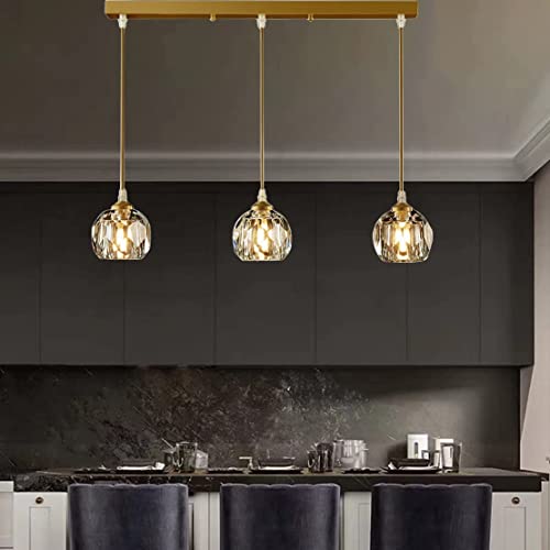 Plafonnier à 3 lumières pour éclairer un îlot de cuisine ou une table de salon moderne