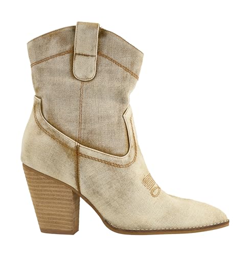 Corkys Footwear Friends In Low Places 3.5-Inch Heel Booties Memory Foam Insoles, Full Inside Zip, Western-Inspired Design, Chic Day-to-Night Wear2