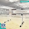 B BRANTON Ballet Barre Workout Equipment Bundle - 4’ Height Adjustable Lightweight 5 Piece Home Dance Set Including Ballet Bar and Leg Stretcher - Ballet Exercise Set for Home Practice