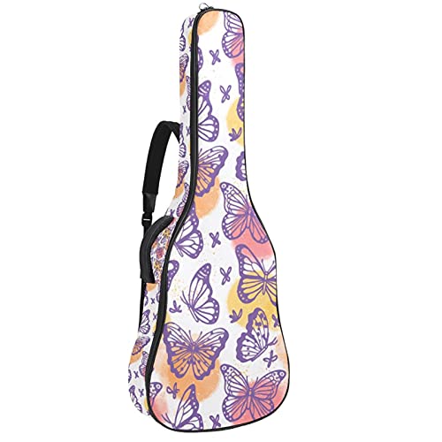 Housse guitare classique imperméable à fermeture éclair violette