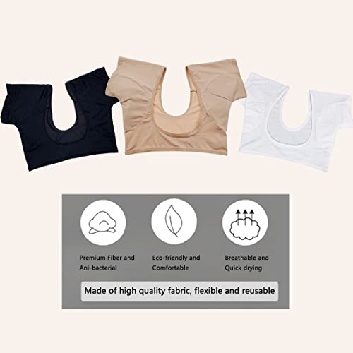 iphree 2 Pack Underarm Sweat Pads Sweat Guard Shirt for Women Reusable Armpit Sweat Pads Sweat Shield Underwear Vest - Image 3