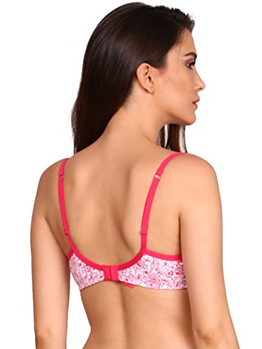 Image of Jockey 1723 Women Wirefree Padded Super Combed Cotton Elastane Stretch Medium Coverage T-Shirt Bra with Lace Styling