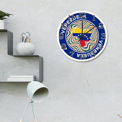 Horloge murale Venezuela grand format pour mur vide et triste