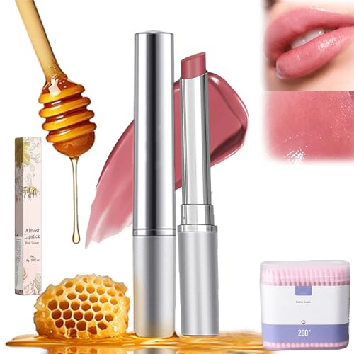 Honey Noir Black Honey Lipstick, Honeynoir Lipstick, Hydrating Non-Sticky Balm with Light Sheer, Long-Lasting Glossy Lip Tint for A Smooth, Glowy Look for All Skin Tones (1PC Pink)