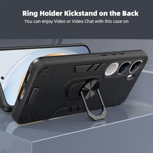 Image of NDCOM for Vivo Y300 Back Cover | Premium Protection for Vivo Y300 5G Back Cover | Ring Holder Case