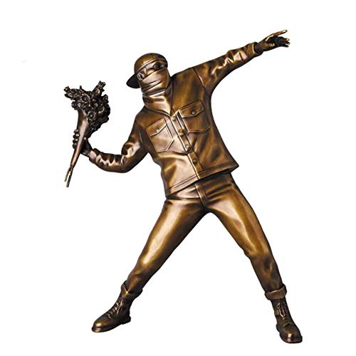 FLOWER BOMBER BRONZE STATUE ♯2 Modern Art Banksy Flower Bomber Bronze Statue Limited Edition