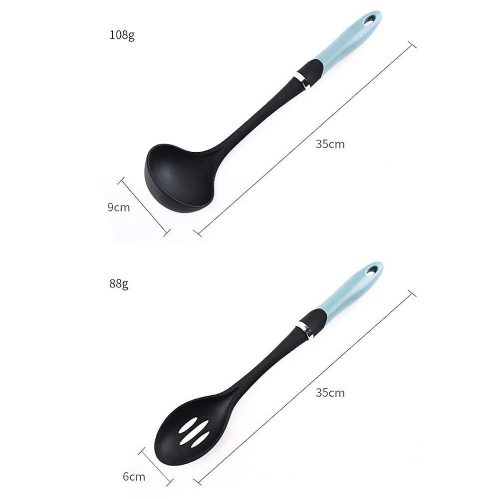 SKUZA Küchenutensilien-Set, 8-teiliges Nylon-Kochwerkzeug, Küchenutensilien-Set, Qualitätsgriffe, Kochwerkzeug, ungiftig, Küchenhelfer, antihaftbeschichtetes Kochgeschirr