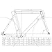 YFGSFWTS 50CM 52CM 54CM Fixed Gear Bike Frameset Aluminum Alloy 700C Track Bike Frame C Brake Frame for Single Speed Quick Release 100/120MM BSA BB68mm(Black,52cm)